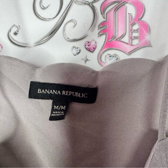 Banana republic tank top camisole cami bubble trim grey flowy versatile timeless - Picture 7 of 8